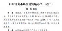 廣東電力市場監(jiān)管實(shí)施辦法(試行)