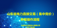 山東省電力直接交易（集中競價(jià)）申報(bào)操作流程
