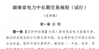 湖南電力中長期交易規(guī)則送審稿：惡意串通操縱市場行為 可隨時中止電力市場