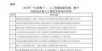 2018年“互聯(lián)網(wǎng)+”、人工智能創(chuàng)新發(fā)展和數(shù)字經(jīng)濟試點重大工程擬支持項目名單公示
