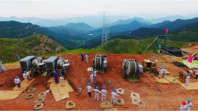 國內(nèi)最長特高壓陜西榆橫——山東濰坊特高壓工程放線工作進(jìn)展順利