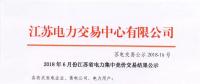 江蘇 | 2018年6月集中競價交易結(jié)果：成交電量33.31億千瓦時！