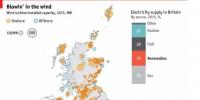 英國(guó)風(fēng)電地圖：近7000臺(tái)風(fēng)機(jī)、<font color=