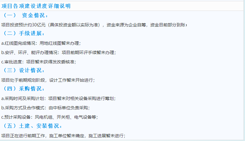3個風(fēng)電優(yōu)質(zhì)項目建設(shè)情況一覽