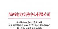 陜西開展2018年下半年自主協(xié)商模式第一次電力直接交易