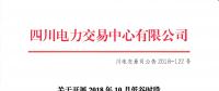 公告 | 四川關(guān)于開(kāi)展2018年10月低谷時(shí)段棄水電量交易需求申報(bào)的公告