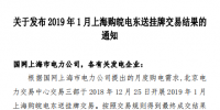 北京電力交易中心發(fā)布了《關于發(fā)布2019年1月上海購皖電東送掛牌交易結果的通知》