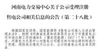 河南公示第二十八批2家售電公司